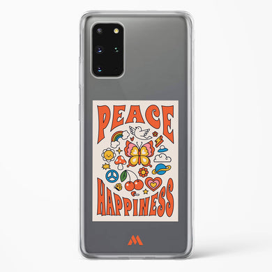 Peace And Happiness Crystal Clear Transparent Case-(Samsung)