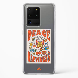 Peace And Happiness Crystal Clear Transparent Case-(Samsung)