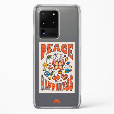 Peace And Happiness Crystal Clear Transparent Case-(Samsung)