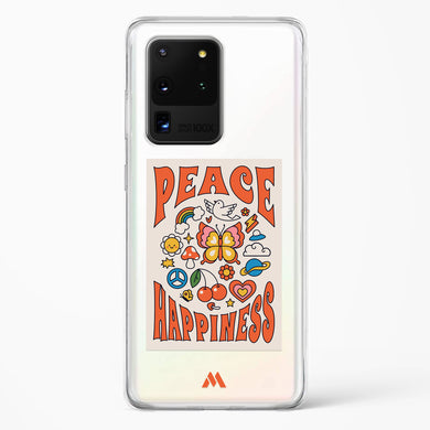 Peace And Happiness Crystal Clear Transparent Case-(Samsung)