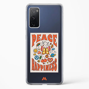 Peace And Happiness Crystal Clear Transparent Case-(Samsung)