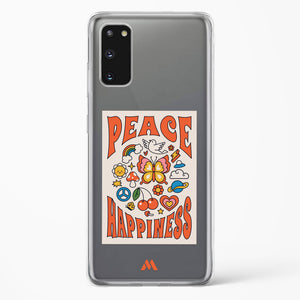 Peace And Happiness Crystal Clear Transparent Case-(Samsung)