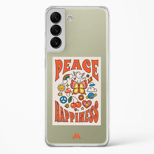 Peace And Happiness Crystal Clear Transparent Case-(Samsung)