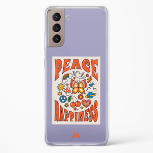 Peace And Happiness Crystal Clear Transparent Case-(Samsung)