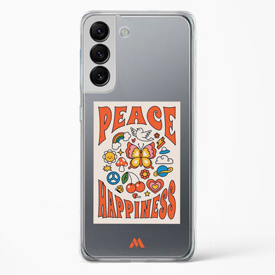 Peace And Happiness Crystal Clear Transparent Case-(Samsung)