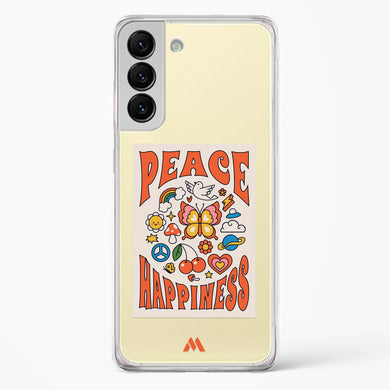 Peace And Happiness Crystal Clear Transparent Case-(Samsung)