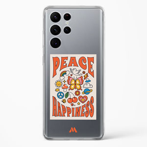 Peace And Happiness Crystal Clear Transparent Case-(Samsung)