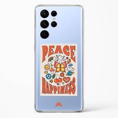 Peace And Happiness Crystal Clear Transparent Case-(Samsung)