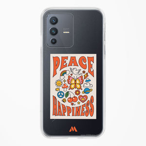 Peace And Happiness Crystal Clear Transparent Case-(Vivo)