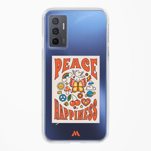 Peace And Happiness Crystal Clear Transparent Case-(Vivo)