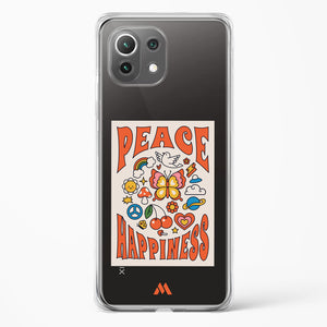 Peace And Happiness Crystal Clear Transparent Case-(Xiaomi)