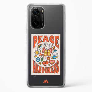 Peace And Happiness Crystal Clear Transparent Case-(Xiaomi)