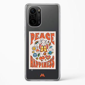 Peace And Happiness Crystal Clear Transparent Case-(Xiaomi)