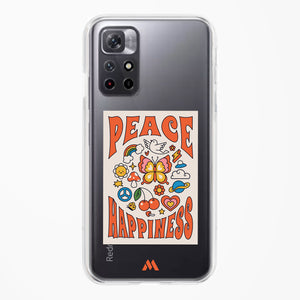 Peace And Happiness Crystal Clear Transparent Case-(Xiaomi)