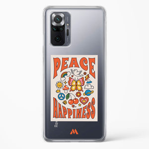 Peace And Happiness Crystal Clear Transparent Case-(Xiaomi)