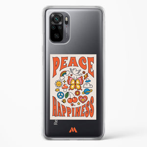 Peace And Happiness Crystal Clear Transparent Case-(Xiaomi)
