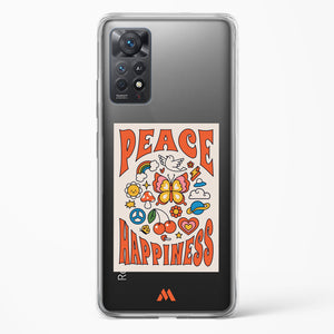 Peace And Happiness Crystal Clear Transparent Case-(Xiaomi)