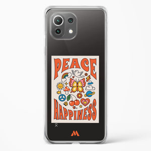 Peace And Happiness Crystal Clear Transparent Case-(Xiaomi)