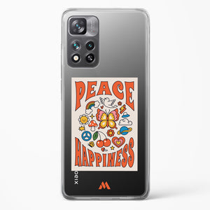 Peace And Happiness Crystal Clear Transparent Case-(Xiaomi)