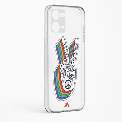 Peace Out Crystal Clear Transparent Case-(Oppo)