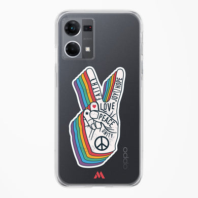 Peace Out Crystal Clear Transparent Case-(Oppo)