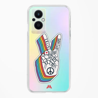 Peace Out Crystal Clear Transparent Case-(Oppo)