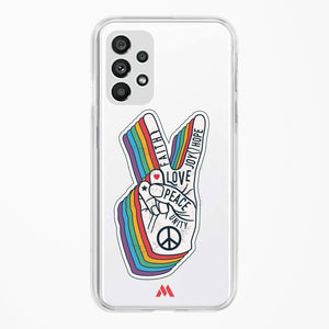 Peace Out Crystal Clear Transparent Case-(Samsung)
