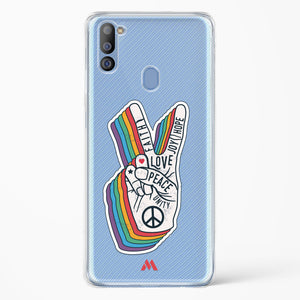 Peace Out Crystal Clear Transparent Case-(Samsung)