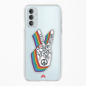 Peace Out Crystal Clear Transparent Case-(Samsung)