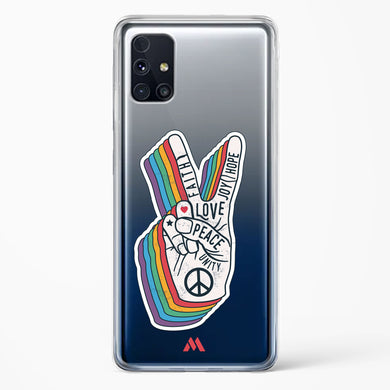 Peace Out Crystal Clear Transparent Case-(Samsung)
