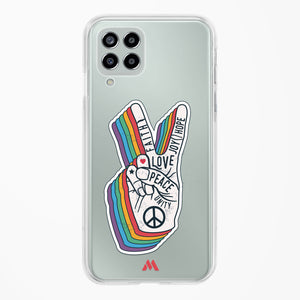 Peace Out Crystal Clear Transparent Case-(Samsung)