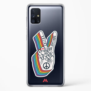 Peace Out Crystal Clear Transparent Case-(Samsung)