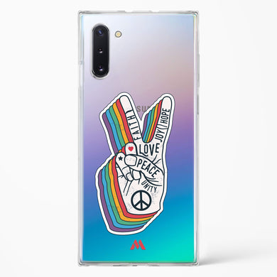 Peace Out Crystal Clear Transparent Case-(Samsung)