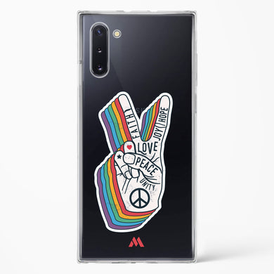 Peace Out Crystal Clear Transparent Case-(Samsung)