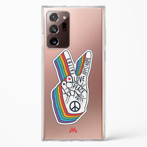 Peace Out Crystal Clear Transparent Case-(Samsung)