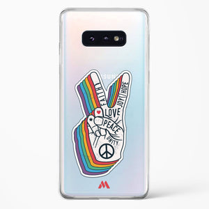 Peace Out Crystal Clear Transparent Case-(Samsung)