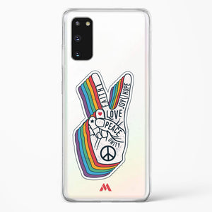 Peace Out Crystal Clear Transparent Case-(Samsung)