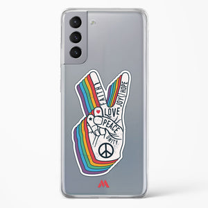 Peace Out Crystal Clear Transparent Case-(Samsung)