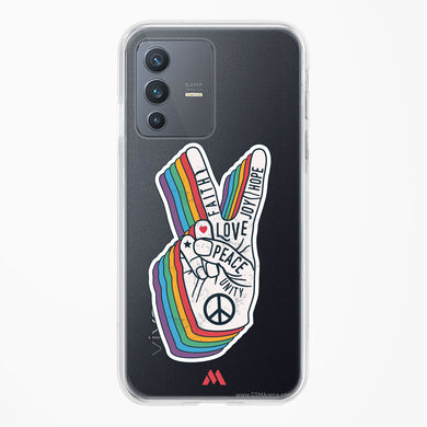 Peace Out Crystal Clear Transparent Case-(Vivo)