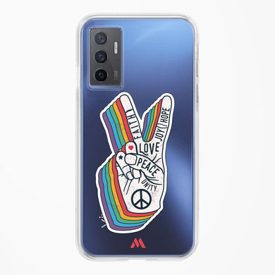 Peace Out Crystal Clear Transparent Case-(Vivo)
