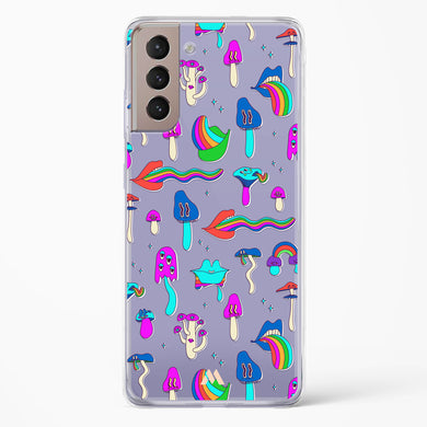 Stickered Grub Crystal Clear Transparent Case-(Samsung)