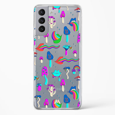 Stickered Grub Crystal Clear Transparent Case-(Samsung)