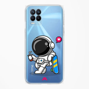 Space Boarding Crystal Clear Transparent Case-(Realme)