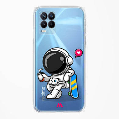Space Boarding Crystal Clear Transparent Case-(Realme)