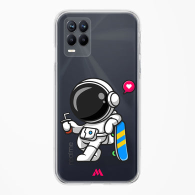 Space Boarding Crystal Clear Transparent Case-(Realme)