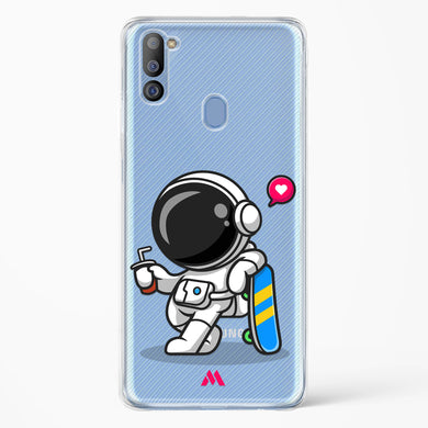 Space Boarding Crystal Clear Transparent Case-(Samsung)