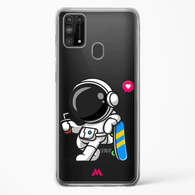 Space Boarding Crystal Clear Transparent Case-(Samsung)