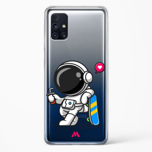 Space Boarding Crystal Clear Transparent Case-(Samsung)