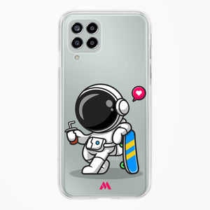 Space Boarding Crystal Clear Transparent Case-(Samsung)