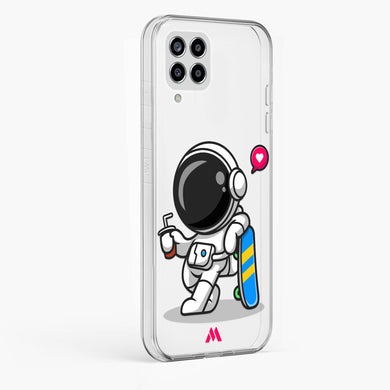 Space Boarding Crystal Clear Transparent Case-(Samsung)